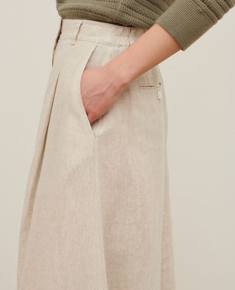 Linen midi skirt 0305 natural 3ssk199f06