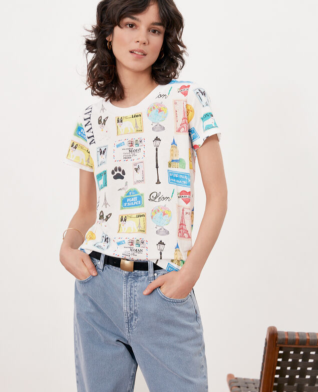Léon and Paris t-shirt Off white