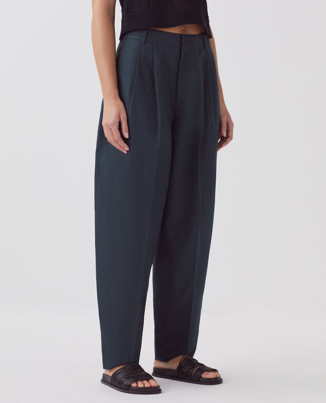 Pleated trousers J690 blueberry
