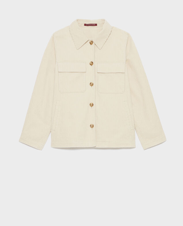 Corduroy jacket A011 off white 3wja022c02
