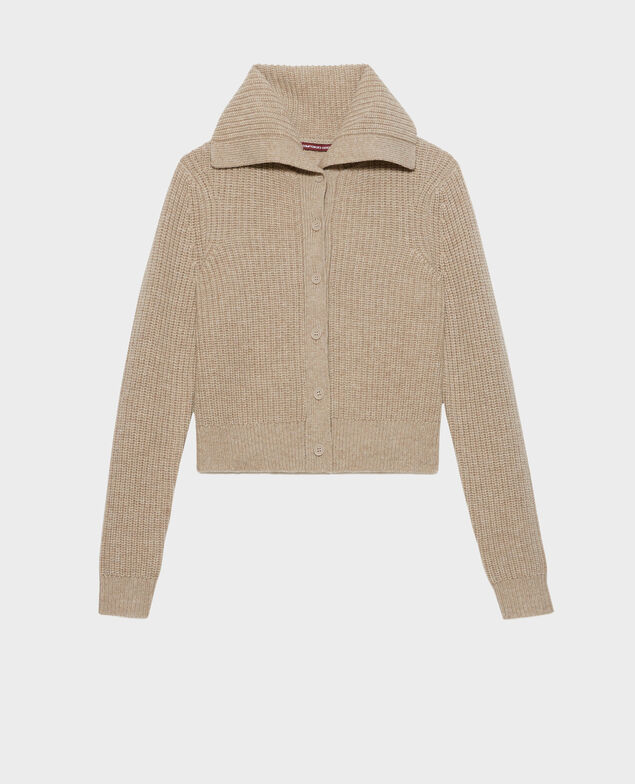 Virgin wool cardigan 8810 02 lightgray