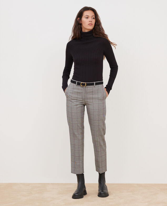 MARGUERITE - Wool cigarette trousers