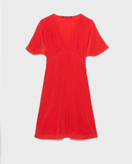 Silk midi dress 7024c 14 red 2sdr448s01