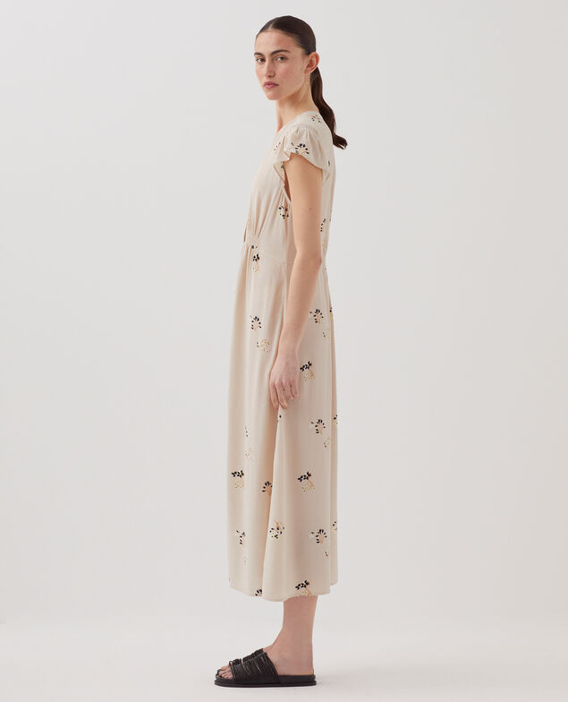 LUDIVINE - Floaty maxi dress J311 fl bouquet beige