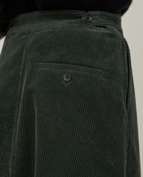 Corduroy mini skirt 8817 58 darkgreen 2wsk140c01