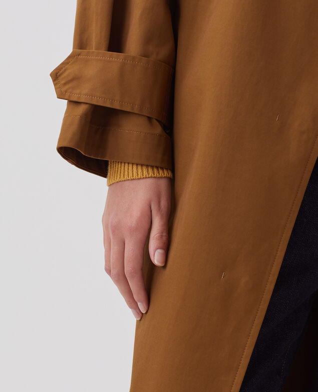 Oversize trench coat J340 brown