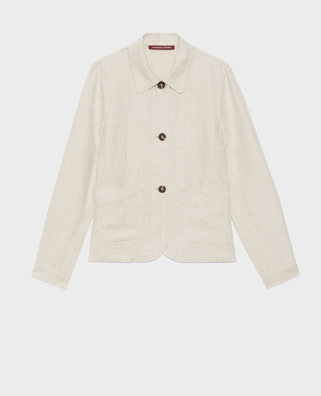 Linen jacket 0310 beige natural