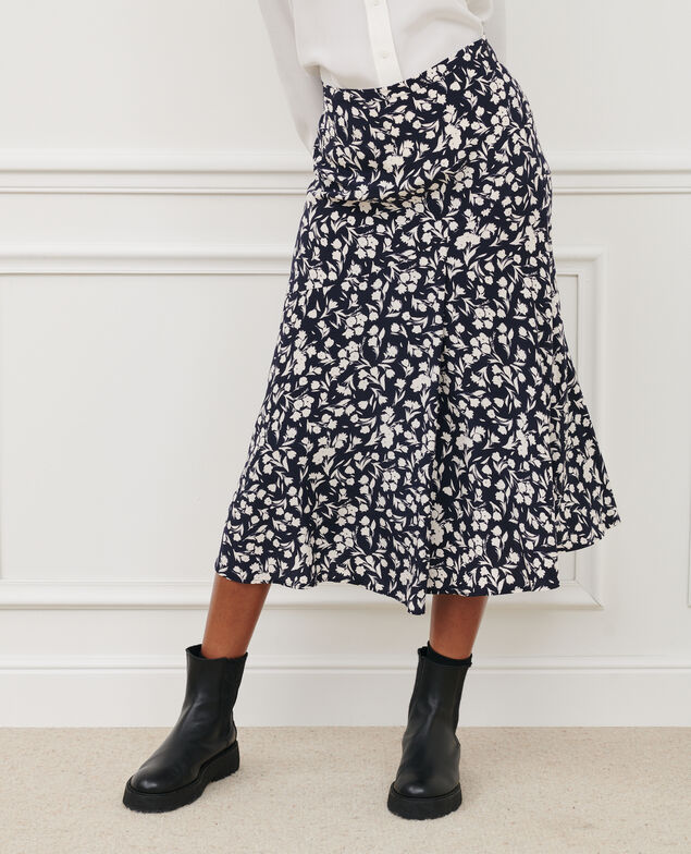 Printed maxi skirt 8841 69 navy