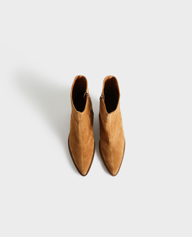 Suede cowboy boots