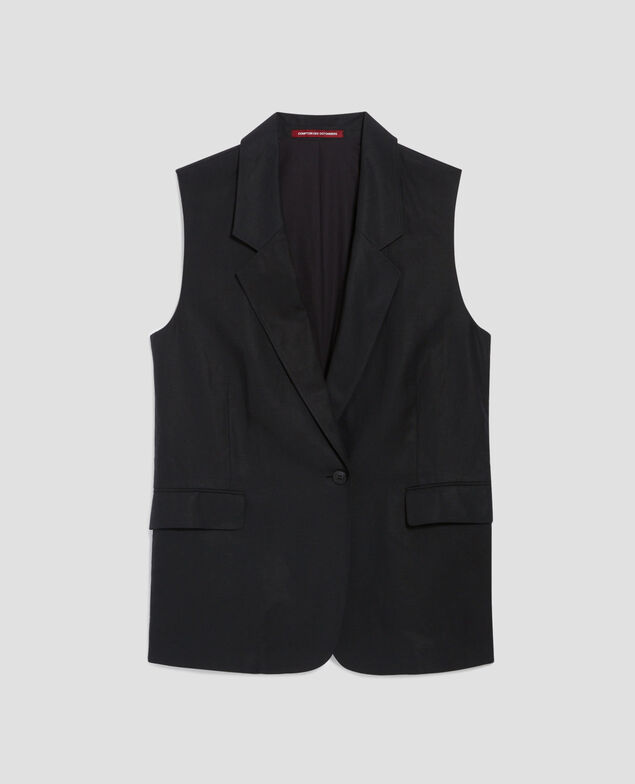 Sleeveless blazer H091 black beauty