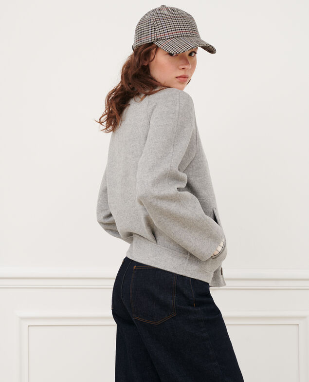 Double-sided wool and cashmere jacket 8848 03 gray
