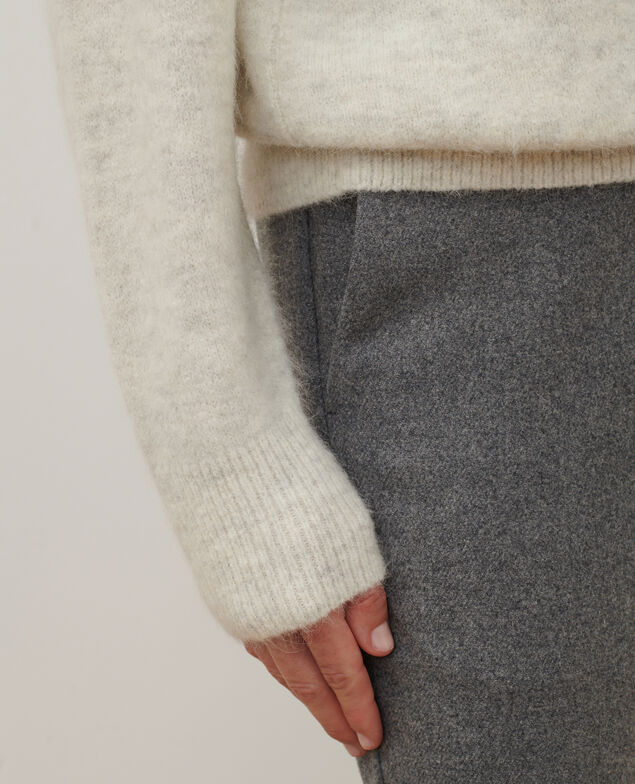 Alpaca blend round neck jumper