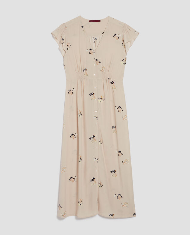 LUDIVINE - Floaty maxi dress J311 fl bouquet beige