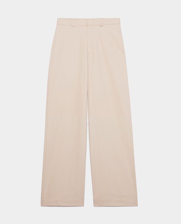 Cotton boyfriend trousers Oxford tan