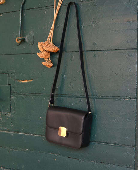 VIC - Leather bag with shoulder strap 8853 09 black 2wba119