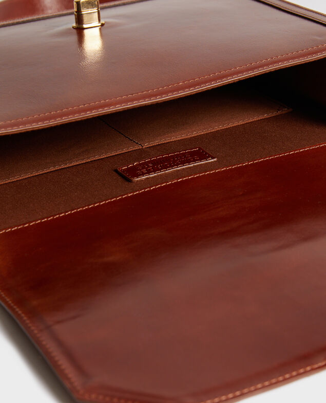Vintage-style leather bag Pumpkin spice