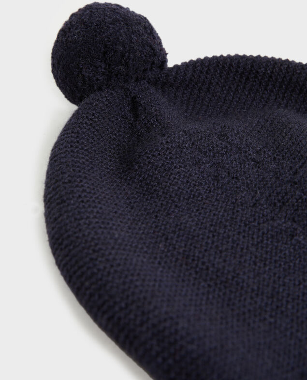 Cashmere bobble hat Night sky