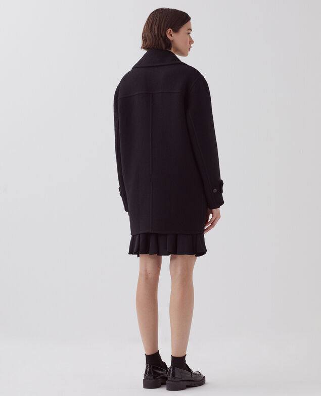 Mid-length coat H091 black beauty