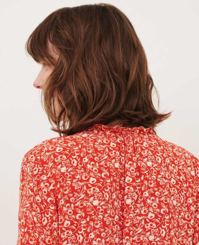 Short-sleeve fluid blouse 101 print red