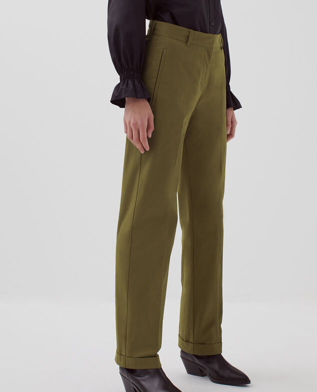 COLETTE - Straight trousers H570 military olive