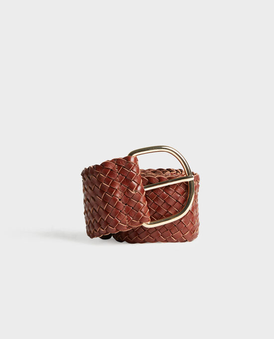 Leather belt 8884 34 BROWN