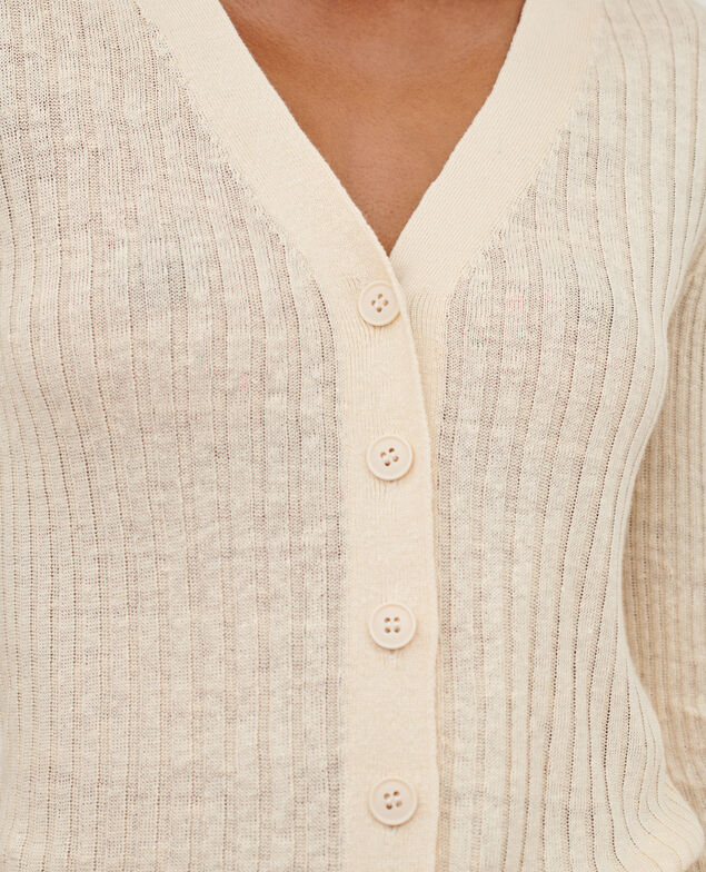 Linen cardigan 0010 buttercream