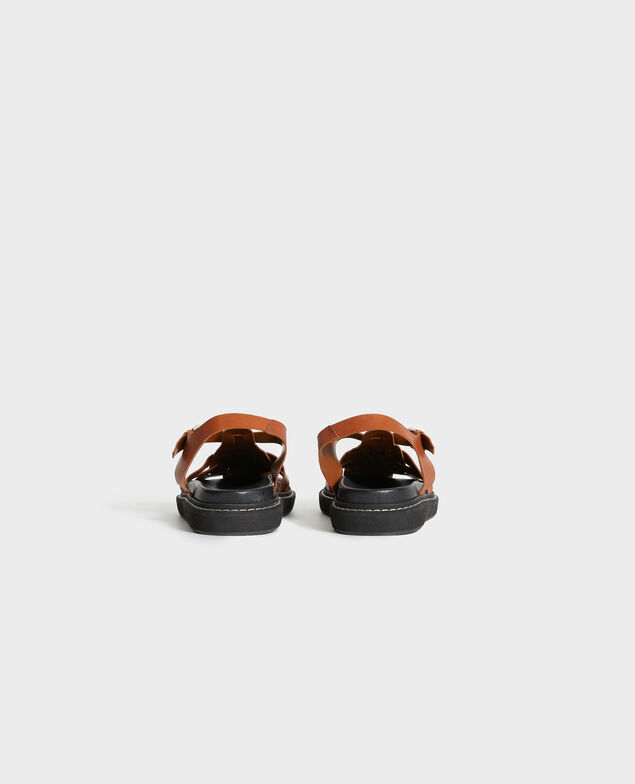 Leather sandals 31 beige