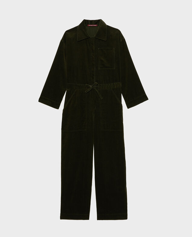  Oversize corduroy jumpsuit Military green