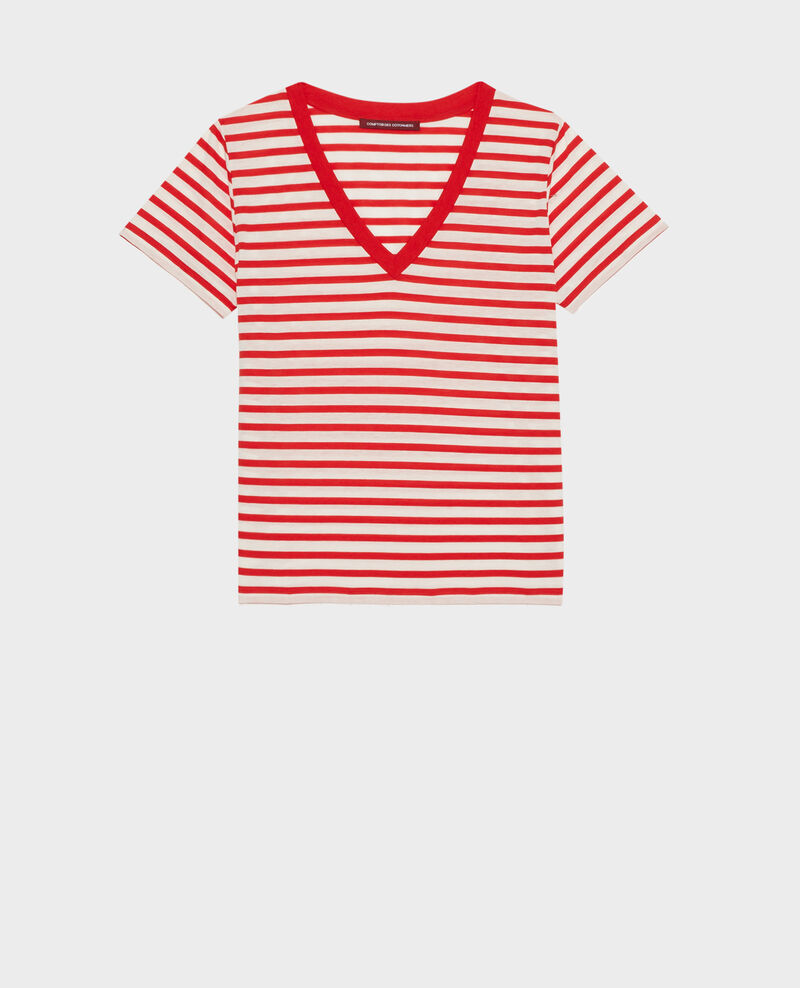 LÉA - Cotton blend striped top 112 stripes 2ste062c65