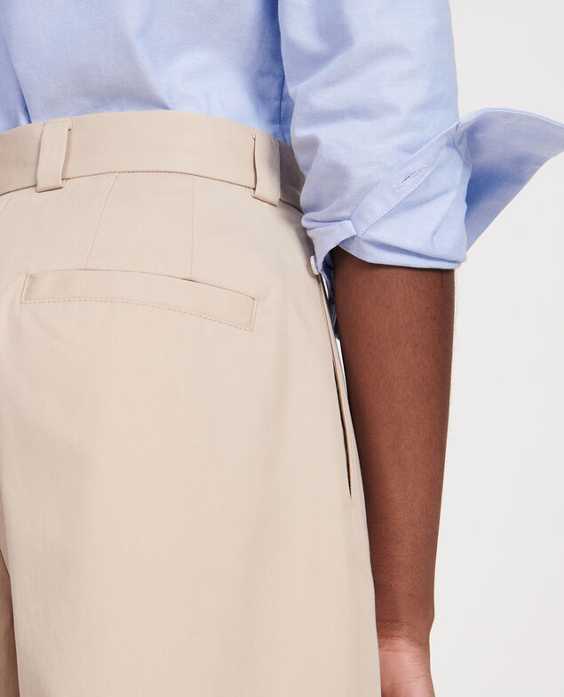 Cotton boyfriend trousers Oxford tan