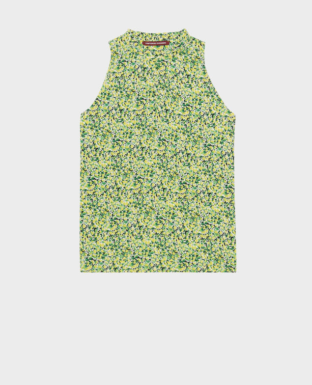 Printed top 116 print yellow