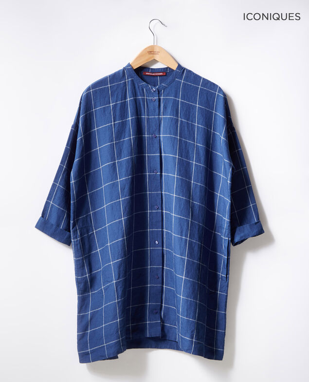 Loose linen dress  Indigo