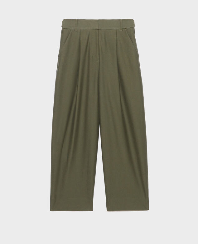 PEGGY - Jersey twill carrot trousers