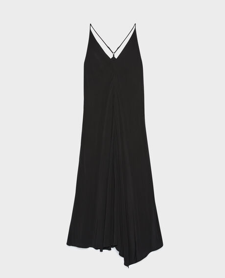 Silky asymmetric dress 0093 black 3sdr294v02