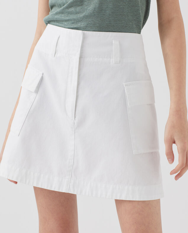 Cargo mini skirt H001 brillant white