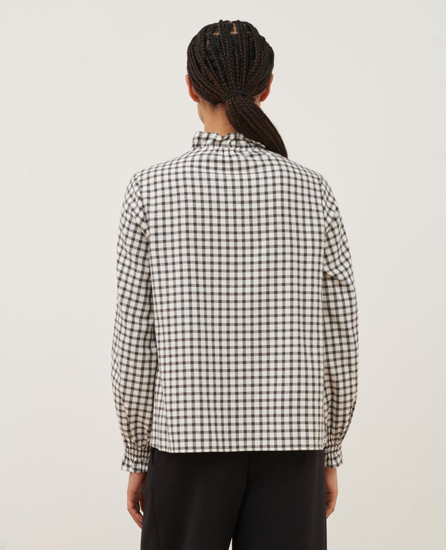 Blouse in mixed cotton