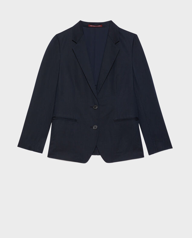 Linen blend blazer 4277 night_sky