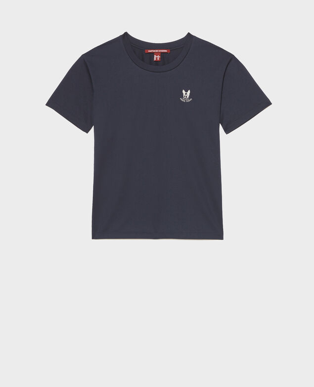 Embroidered cotton t-shirt Night sky
