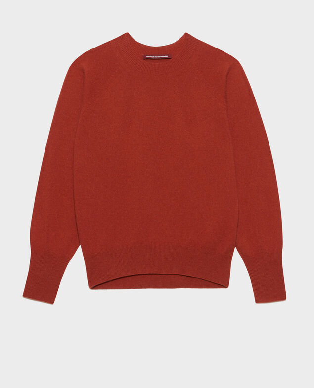 Round neck cashmere jumper 8807 17 red