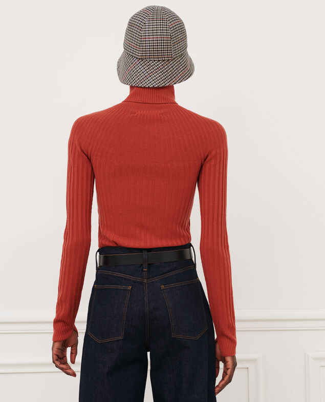 Merino wool turtleneck jumper 8830 16 red 2wju048w20