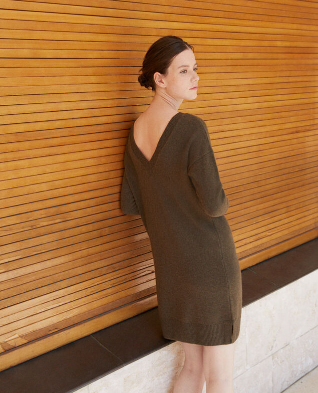 Cashmere dress Olive night