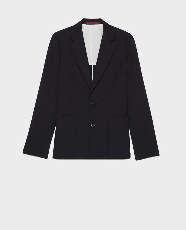 Lightweight smooth wool blazer Black beauty