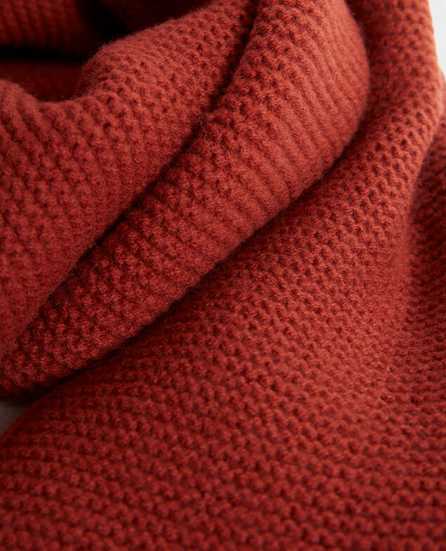 Knitted wool scarf Brandy brown