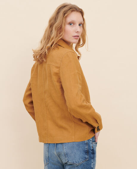 Panama linen work jacket 36 brown 2sja263f03