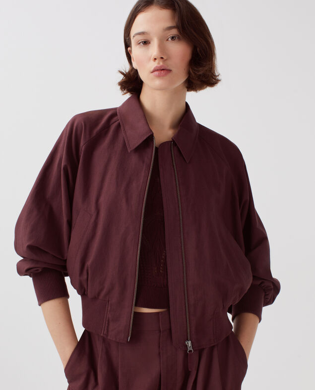 Zip-up jacket J380 decadent chocolate
