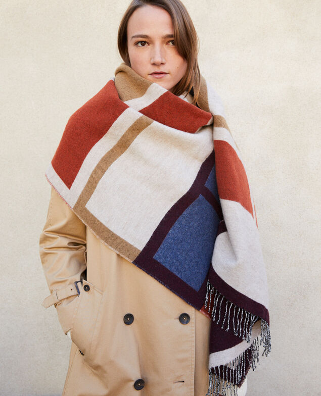 Long scarf Decadente chocolate/peacoat