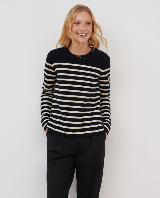 MADDY - Striped merino wool jumper