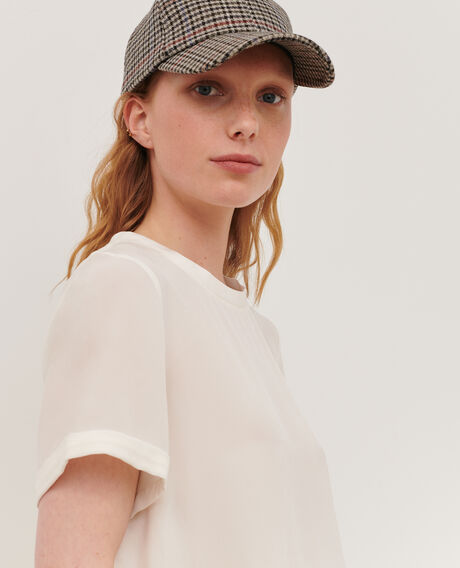 CORINNE - Silk t-shirt 01 white 2sto013s01