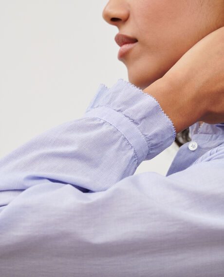 Cotton shirt 0612 blue mini stripes 3ssh007c21