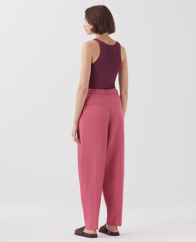 Pleated trousers J130 baroque rose